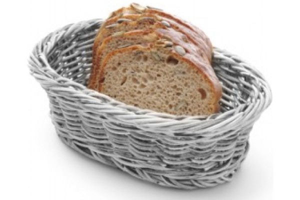 Кошик для хліба круглий - сірий - 320x230x(H)70 mm
