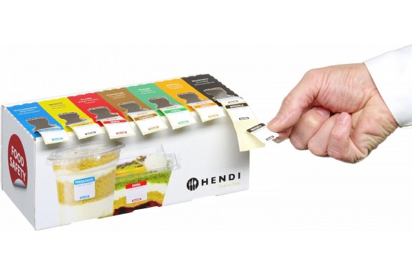 Набір багаторазових етикеток для харчових продуктів на кожен день з дозатором, HENDI, 240x80x(H)100 мм
