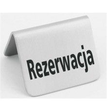 Табличка інформаційна – настільна «Rezerwacja»