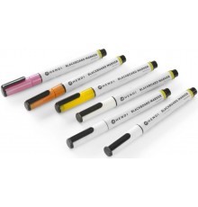 Маркери для дошки, тонкі 1 мм 3 білих, 1 рожевий, 1 жовтий та 1 бронзовий маркер