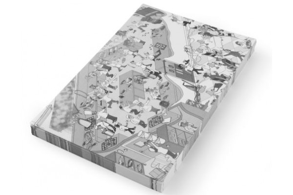 Жиронепроникна паперова салфетка - з принтом "кухонний хаос/безлад" - 420x275 mm