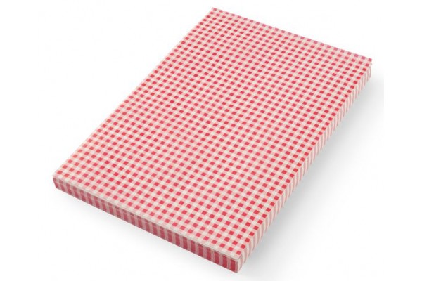 Жиронепроникна паперова серветка - зразок у клітку - 420x275 mm