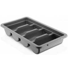 Контейнер для столових приборів (4 відділення), сірий,  Gastro Plast PP