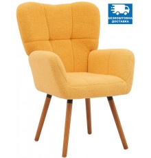 Крісло Флор тканина жовта букле