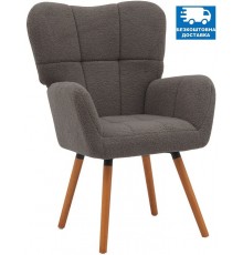 Крісло Флор тканина сіра букле