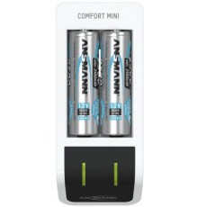 Швидкий зарядний пристрій Ansmann Comfort Mini з USB-входом для 1-2 NiMH акумуляторів АА/ААА