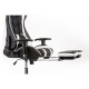 Кресло Special4You ExtremeRace black/white with footrest (E4732)