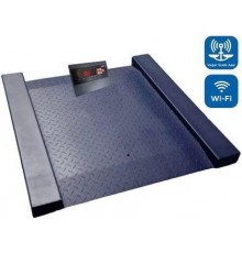 Ваги платформні низькопрофільні наїзні з двома вбудованими пандусами ЗЕВС ВПЕ Стандарт МВ12 800x800 мм 300 кг Wi-Fi