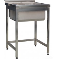 Мийка з нержавіючої сталі односекційна зварна 800×600×850