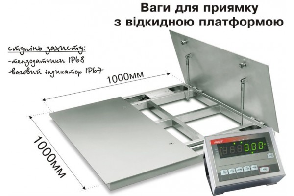 Ваги для приямка 4BDU600-1010-ВП-Е з відкидною платформою