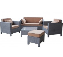 Комплект садових меблів КЛАСІК, стіл+диван+пуф+2 крісла