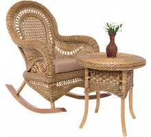 Комплект меблів ВІКТОРІЯ kk0014v-0, крісло+стіл, коричневий