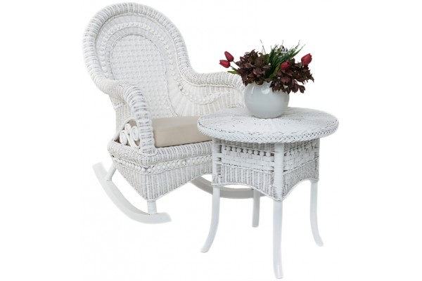 Комплект меблів ВІКТОРІЯ kk0014v-0, крісло+стіл, білий