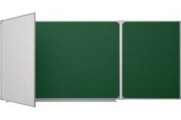 Дошка шкільна крейда/маркер МЕБЕЛАС 100х300, 5 робочих поверхонь