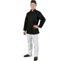 Куртка кухаря СП-КОНТАКТ чол. 001-2S 6350155, щільна тканина, чорна