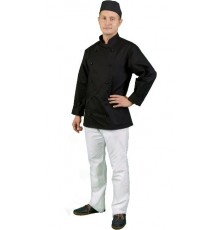 Куртка кухаря СП-КОНТАКТ чол. 001-2S 6350155, щільна тканина, чорна