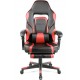 Крісло геймерське PARKER-2, чорний/червоний, з підставкою для ніг