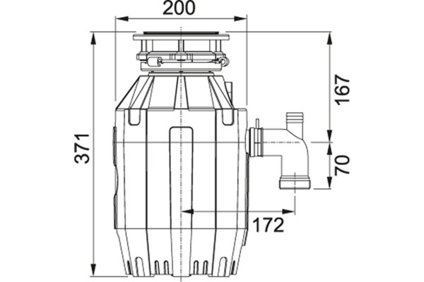 Подрібнювач для відходів (Диспоузер) FRANKE TURBO ELITE TE-75 134.0535.241 (Китай)
