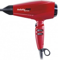 Фен для волосся перукарський BABYLISS PRO RAPIDO RED, 2200W BAB7000IRE (Італія)