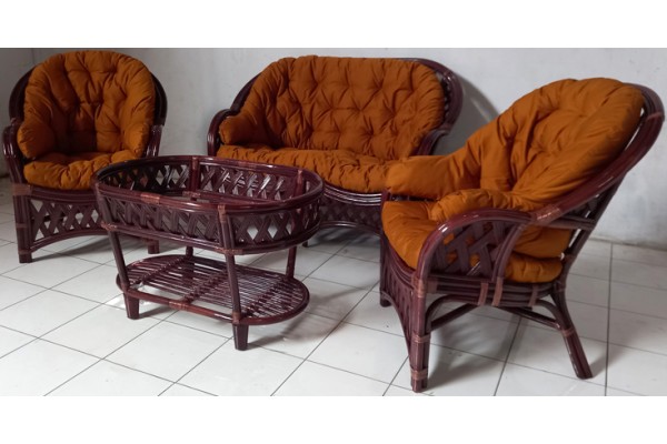 Комплект обідній КОПАКАБАНА-3 KM08204, стіл+диван+2 крісла (Індонезія)