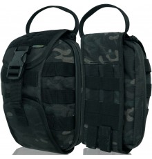 Підсумок-аптечка (швидкий скид) Kiborg GU Cordura Black Multicam