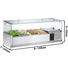 Настільна холодильна вітрина PREMIUM 1,2 m x 0,4 m - для 4x 1/3 GN GGM Gastro