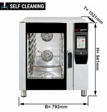 Конвекційна піч для випічки - сенсорне управління - 6x EN 60x40 GGM Gastro