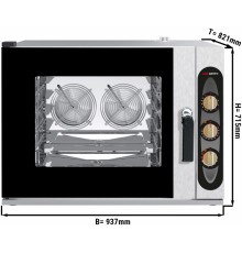 Конвекційна піч для випічки - Механічне управління - 4x EN 60x40 GGM Gastro