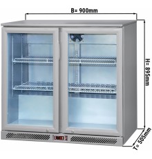 Холодильник барний - 0,9 m - 220 Л - 2 скляних дверей GGM Gastro