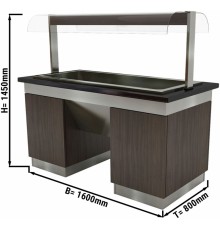 Салат-бар тепловий - 1,6 x 0,8 м - 4x GN 1/1 GGM Gastro