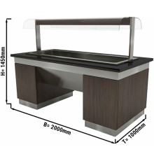 Салат-бар тепловий - 2,0 x 1,0 м - 5x GN 1/1 GGM Gastro