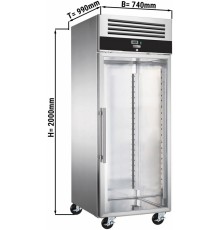 Пекарська морозильна шафа PREMIUM - 0,74 x 0,97 m - 1 скляні двері GGM Gastro