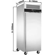 Пекарська морозильна шафа PREMIUM - 0,74 x 0,99 m - 1 двері, З направляючими та рішітками GGM Gastro