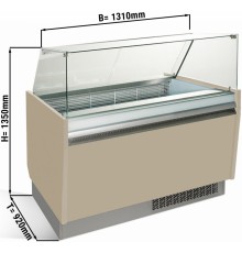 Вітрина для морозива 1,25 x 0,92 м - бежева GGM Gastro