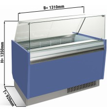 Вітрина для морозива 1,25 x 0,92 м - блакитна GGM Gastro