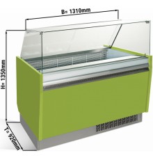 Вітрина для морозива 1,25 x 0,92 м - світло-зелена GGM Gastro