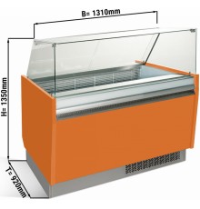 Вітрина для морозива 1,25 x 0,92 м - оранжева GGM Gastro