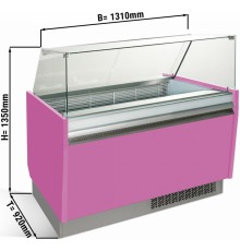 Вітрина для морозива 1,25 x 0,92 м - рожева GGM Gastro