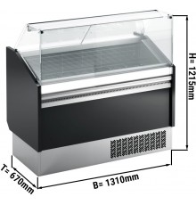 Вітрина для морозива – 1,31 x 0,67 м - чорний GGM Gastro
