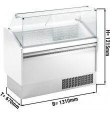 Вітрина для морозива – 1,31 x 0,67 м - біла GGM Gastro