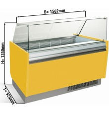 Вітрина для морозива 1,56 x 0,92 - жовта GGM Gastro