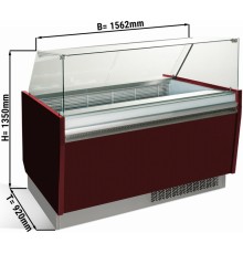 Вітрина для морозива 1,56 x 0,92 - бордова GGM Gastro