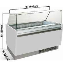 Вітрина для морозива 1,56 x 0,92 - біла GGM Gastro