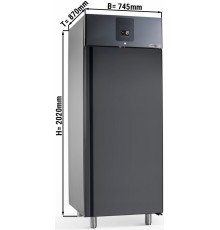 Морозильна шафа для морозива - 0,74 x 0,87 m - 647 Л - 1 двері - чорний GGM Gastro