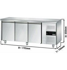 Морозильний стіл ECO 1,8 x 0,7 м (3 двері) GGM Gastro