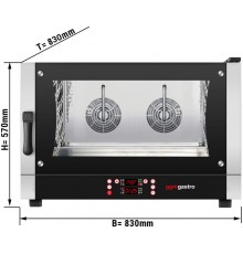 Конвекційна піч 4 x EN 60 x 40 см - цифрове управління GGM Gastro