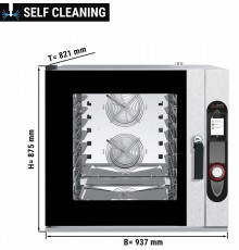 Конвекційна піч для випічки - сенсорне управління - 6x EN 60x40 GGM Gastro