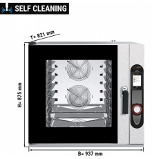 Конвекційна піч - сенсорне управління - 7x GN 1/1 GGM Gastro