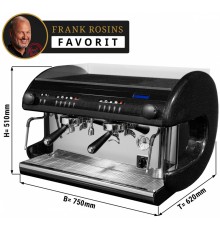 Кавова машина рожкова, 2 групи / чорний GGM Gastro