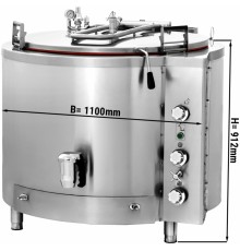 Варильний котел газовий - 300 Л - непрямий нагрів GGM Gastro